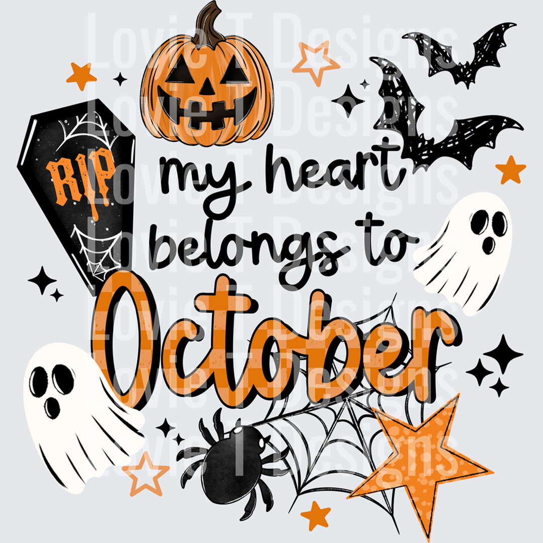 Heart Belongs to October – DTF Transfer