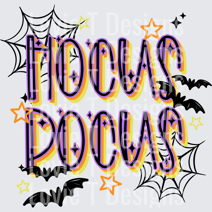 Hocus Pocus Bright Halloween Colors – DTF Transfer