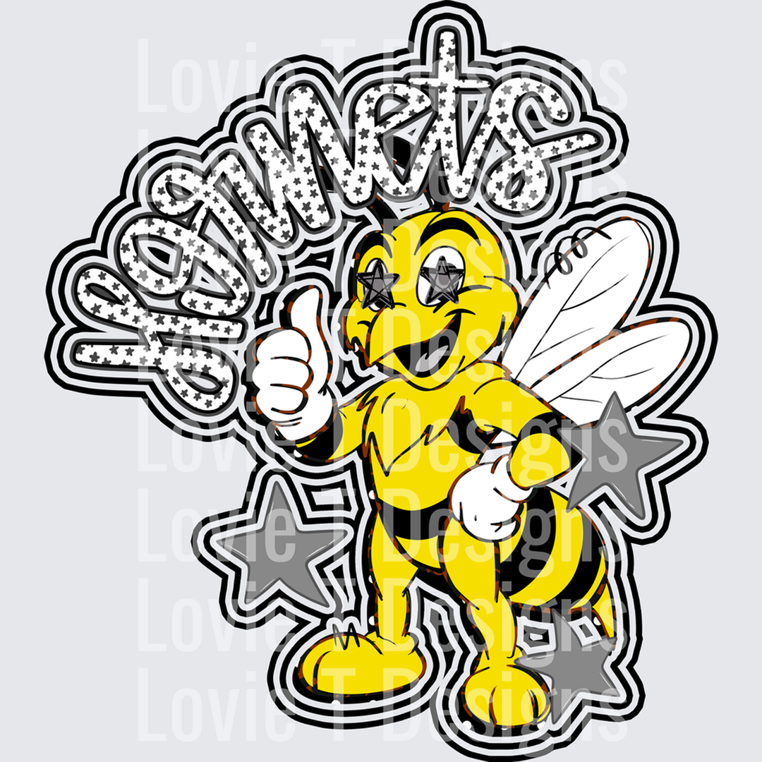 Hornets Black – DTF Transfer