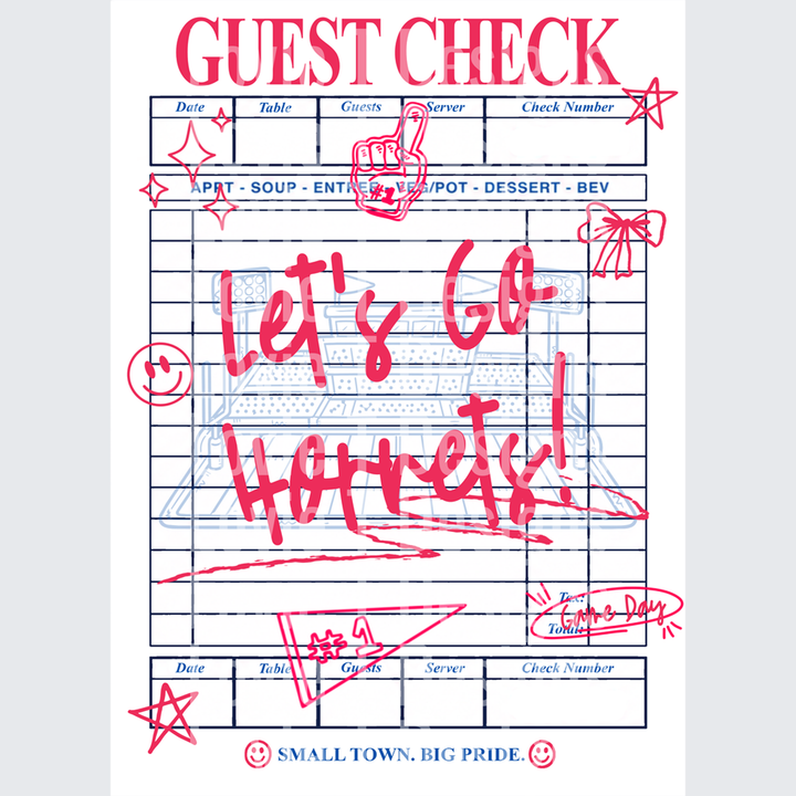 Hornets Guestcheck – DTF Transfer