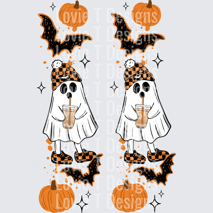 Iced Coffee Ghost Sleeve – DTF Transfer