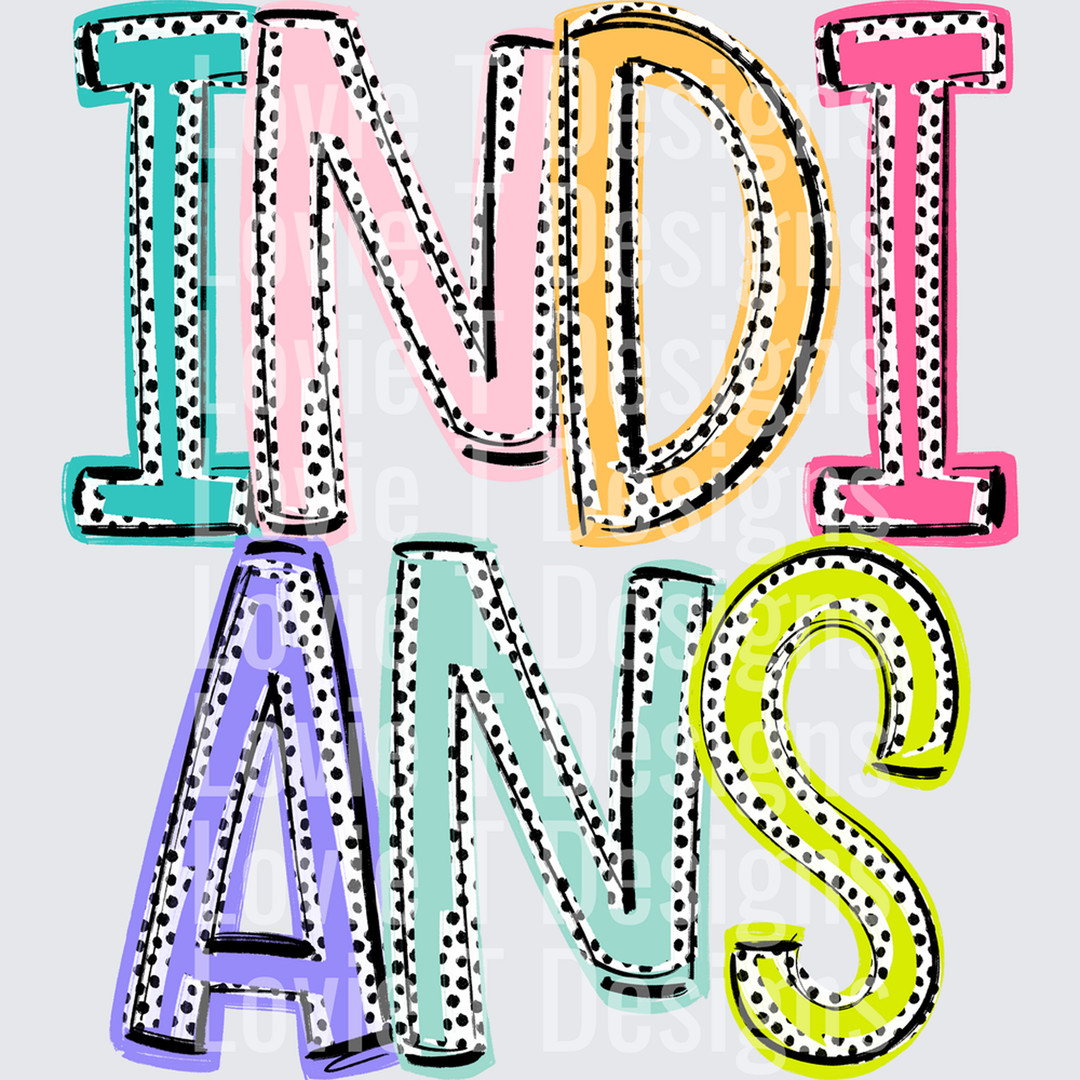 Indians Dixie Dot Mascots – DTF Transfer