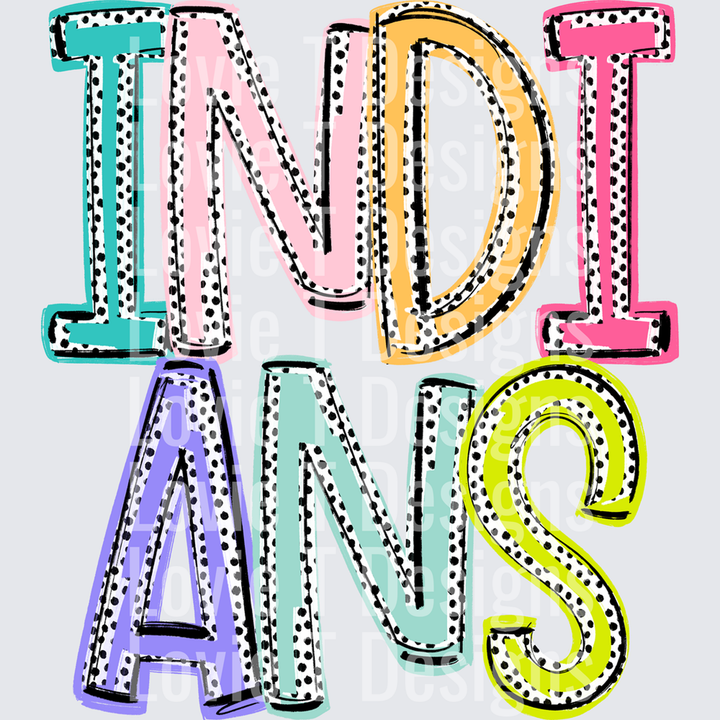 Indians Dixie Dot Mascots – DTF Transfer