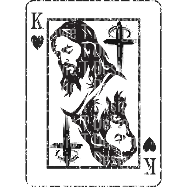 Jesus King of Hearts Front – DTF Transfer