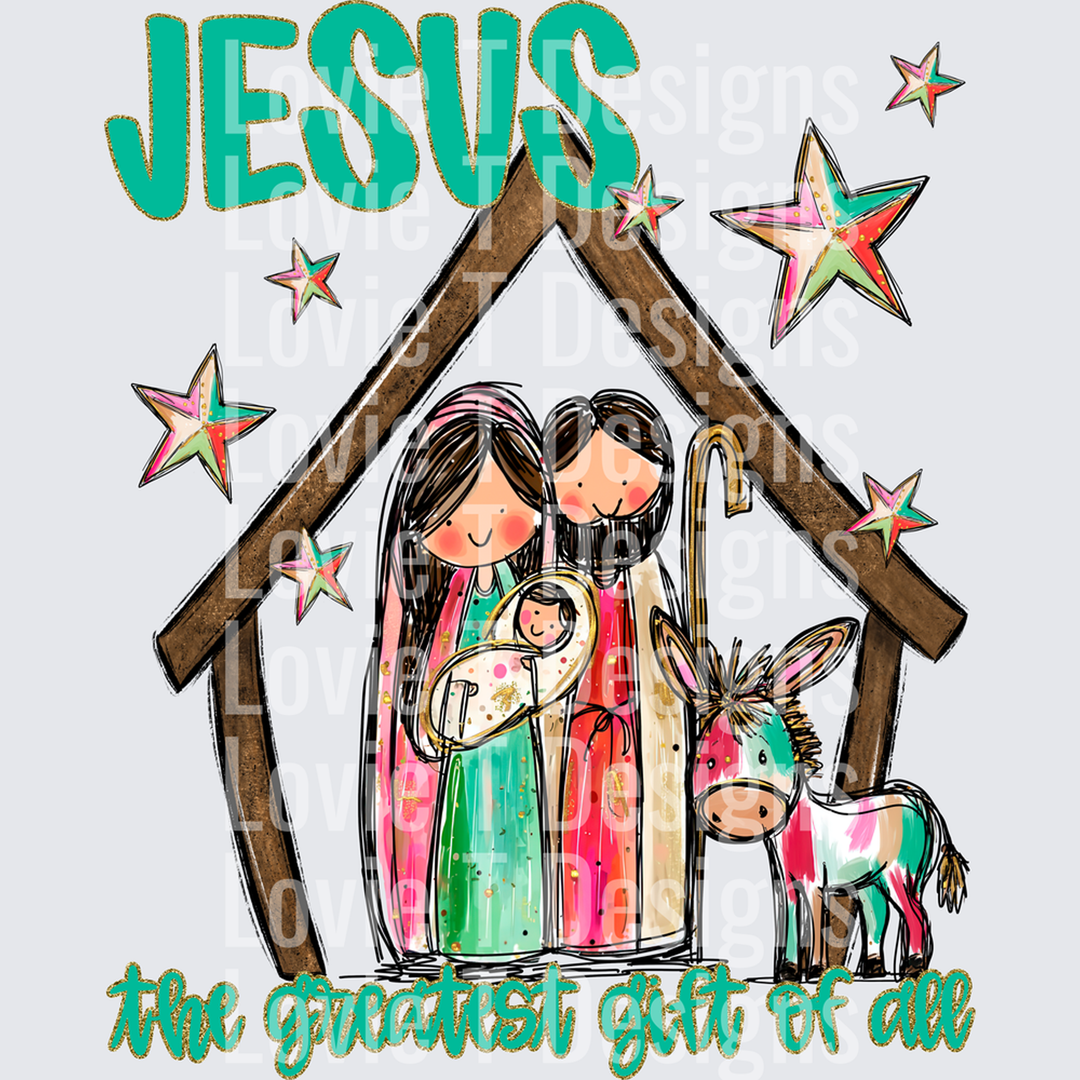 Jesus the Greatest Gift of All – DTF Transfer