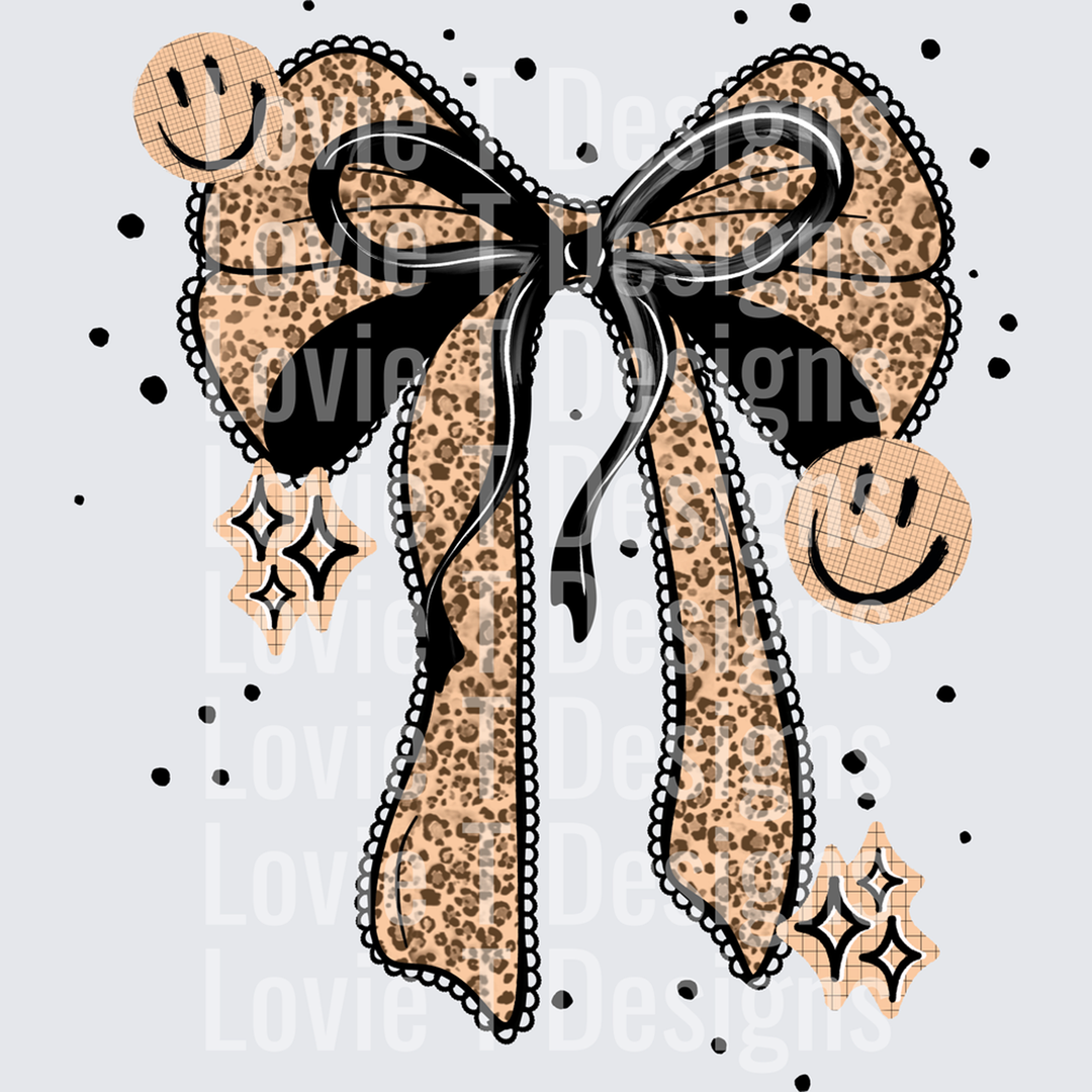 Leopard Bow No Words – DTF Transfer