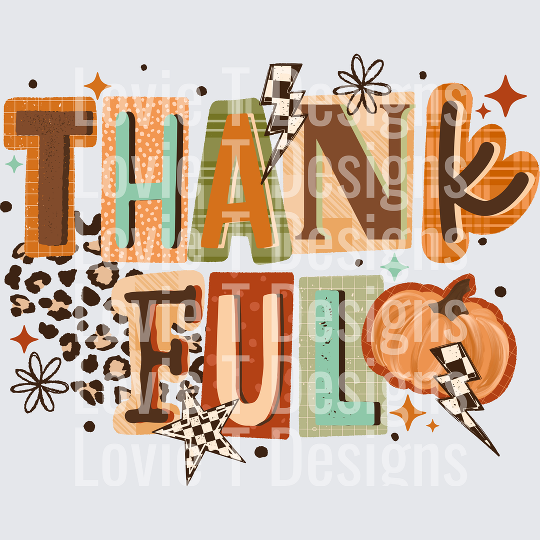 Leopard Thankful – DTF Transfer