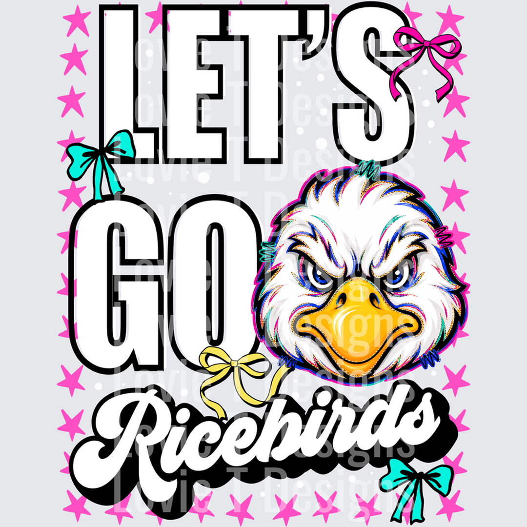 Let’s Go Ricebirds – DTF Transfer
