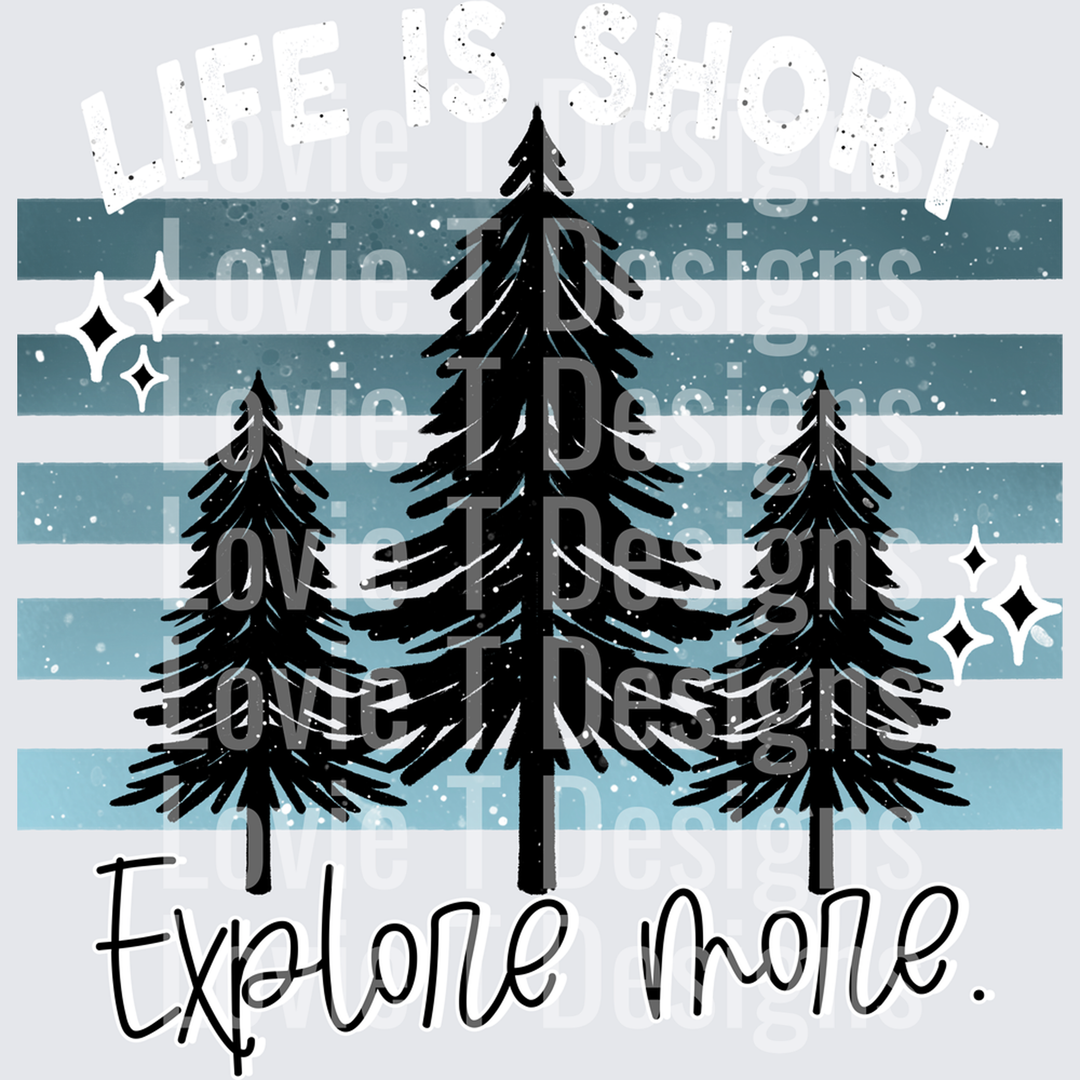Life is Short White – DTF Transfer