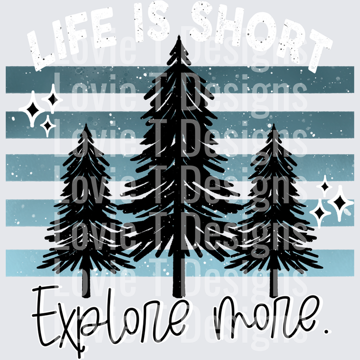 Life is Short White – DTF Transfer