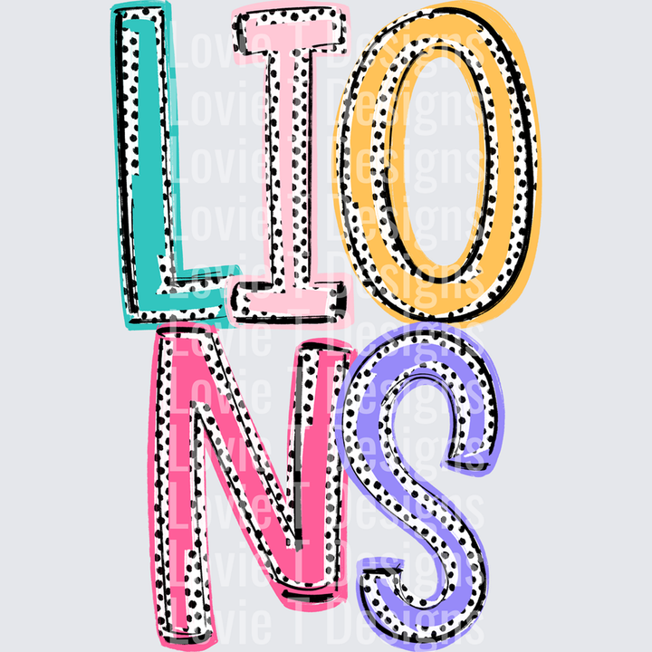 Lions Dixie Dot Mascots – DTF Transfer