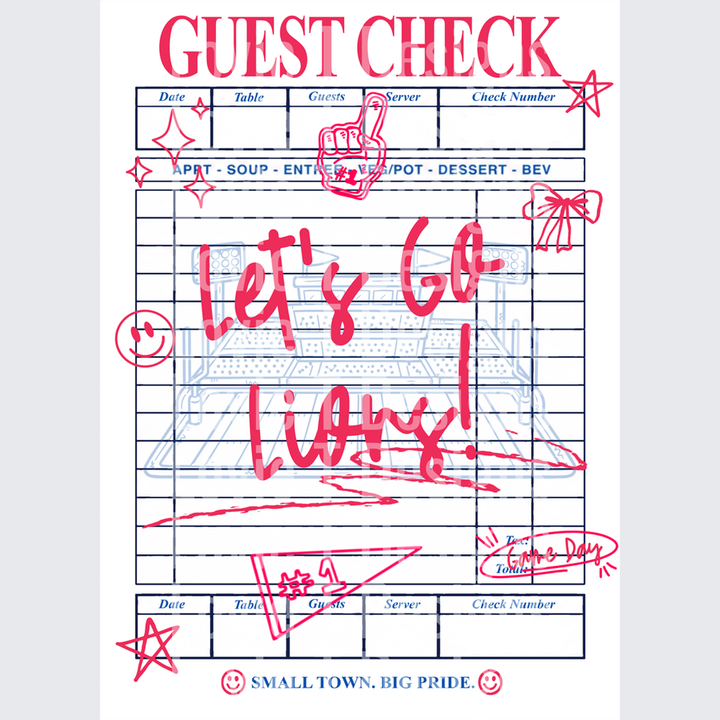 Lions Guestcheck – DTF Transfer
