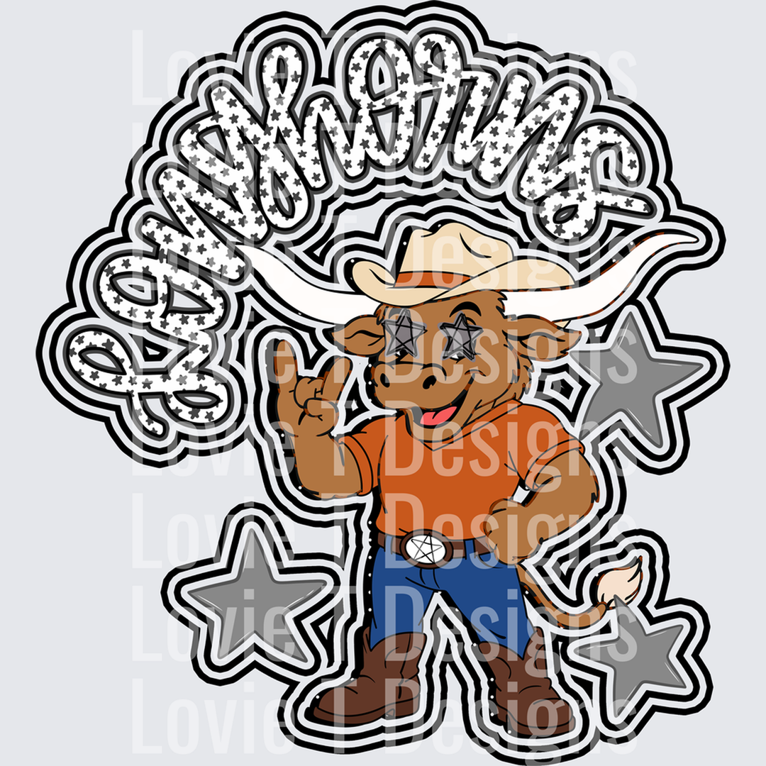 Longhorns Black – DTF Transfer