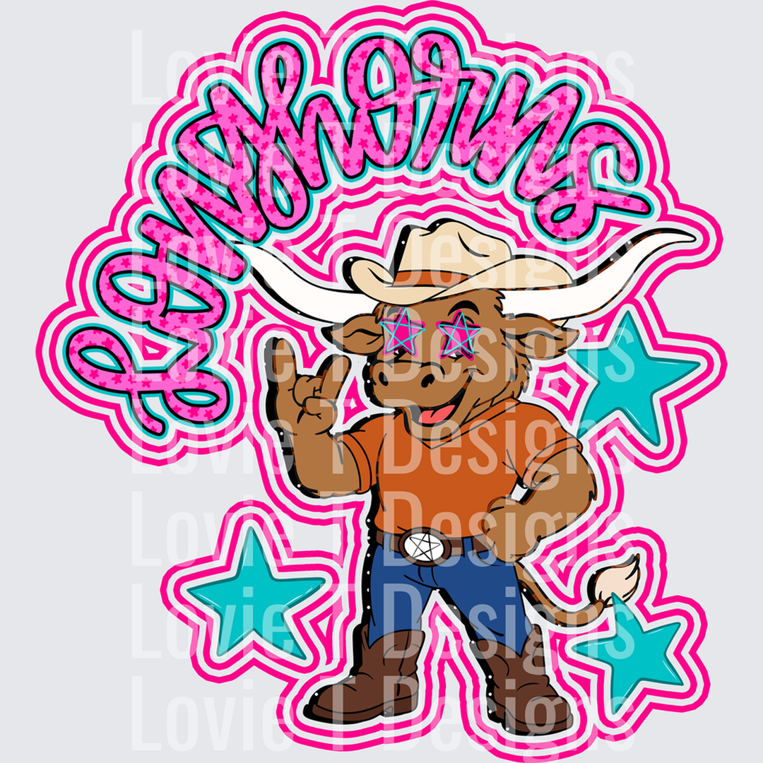 Longhorns Pink – DTF Transfer