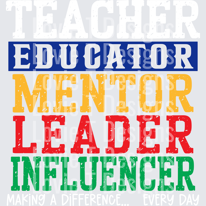 Male Teacher Light Green – DTF Transfer