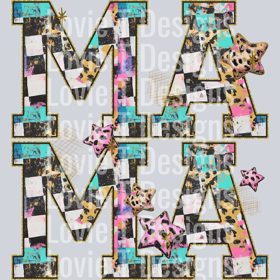 Mama Check Stars – DTF Transfer