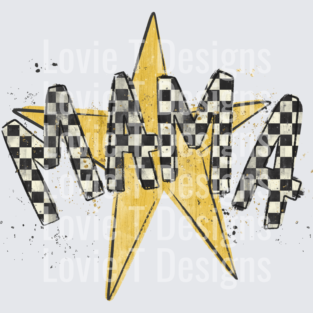 Mama Checker Star – DTF Transfer