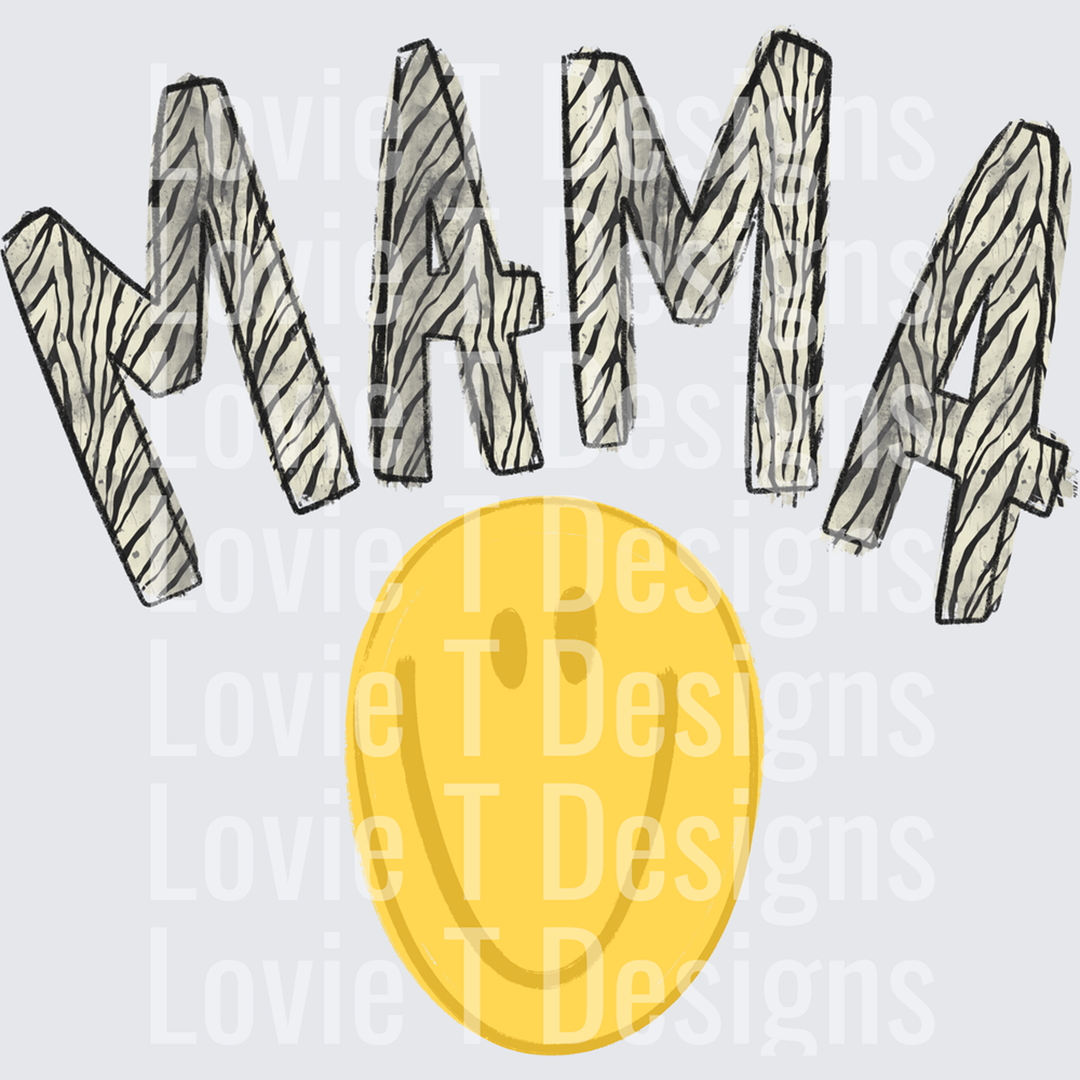 Mama Scribble Happy – DTF Transfer