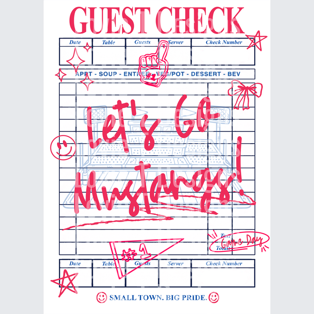 Mustangs Guestcheck – DTF Transfer