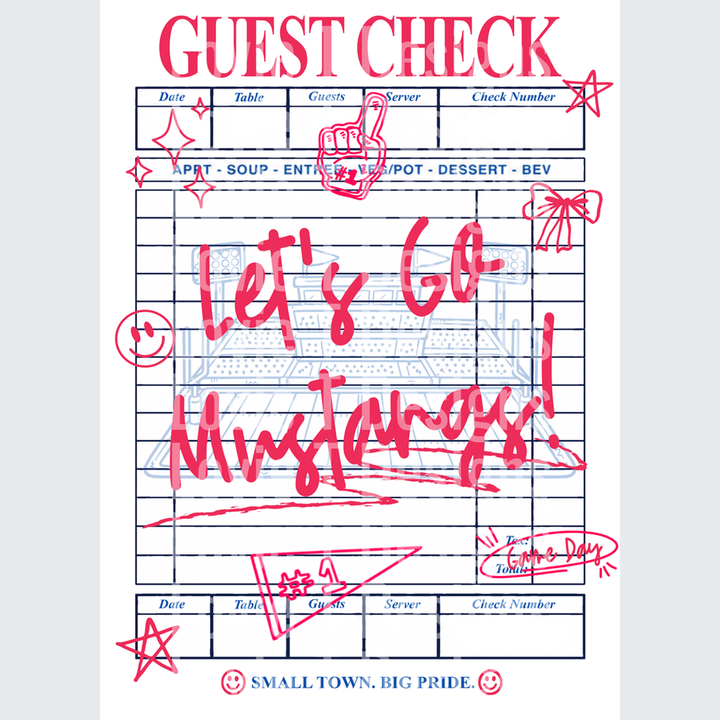 Mustangs Guestcheck – DTF Transfer