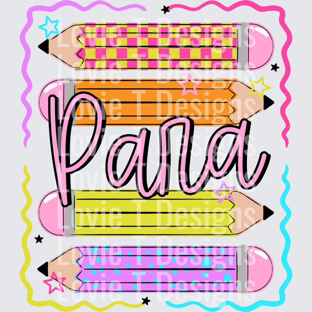 Para Colorful Pencils – DTF Transfer