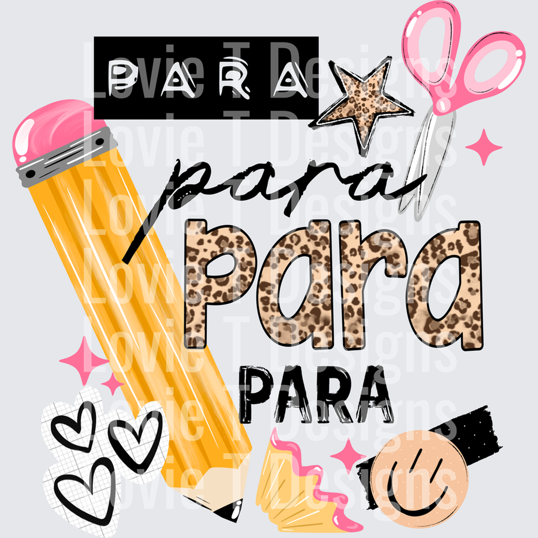 Para Pencil and Leopard – DTF Transfer