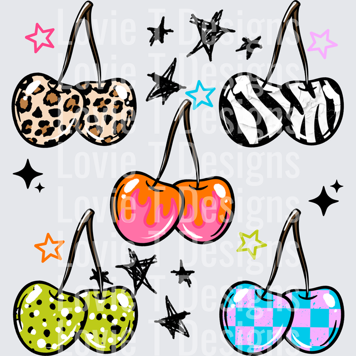 Pattern Cherries – DTF Transfer