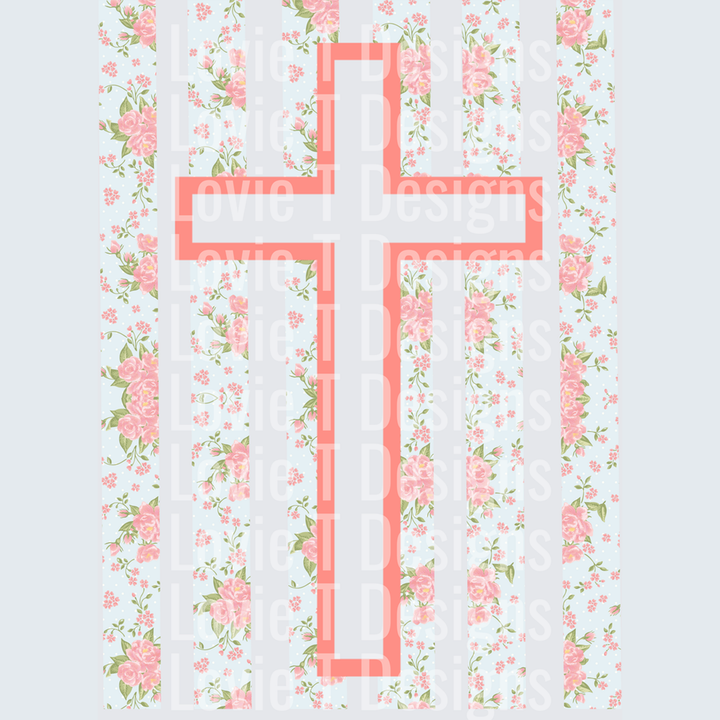 Peach Cross – DTF Transfer
