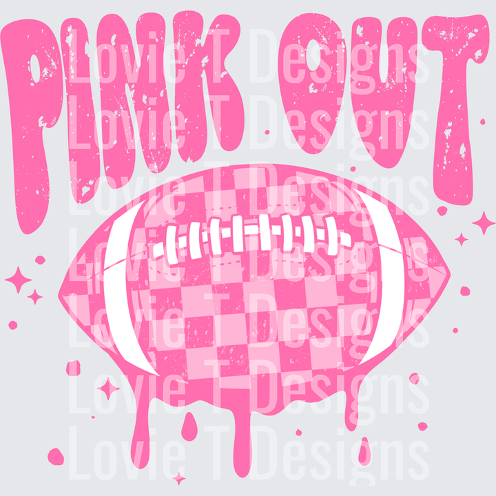 Pink Out Football Drip – DTF Transfer