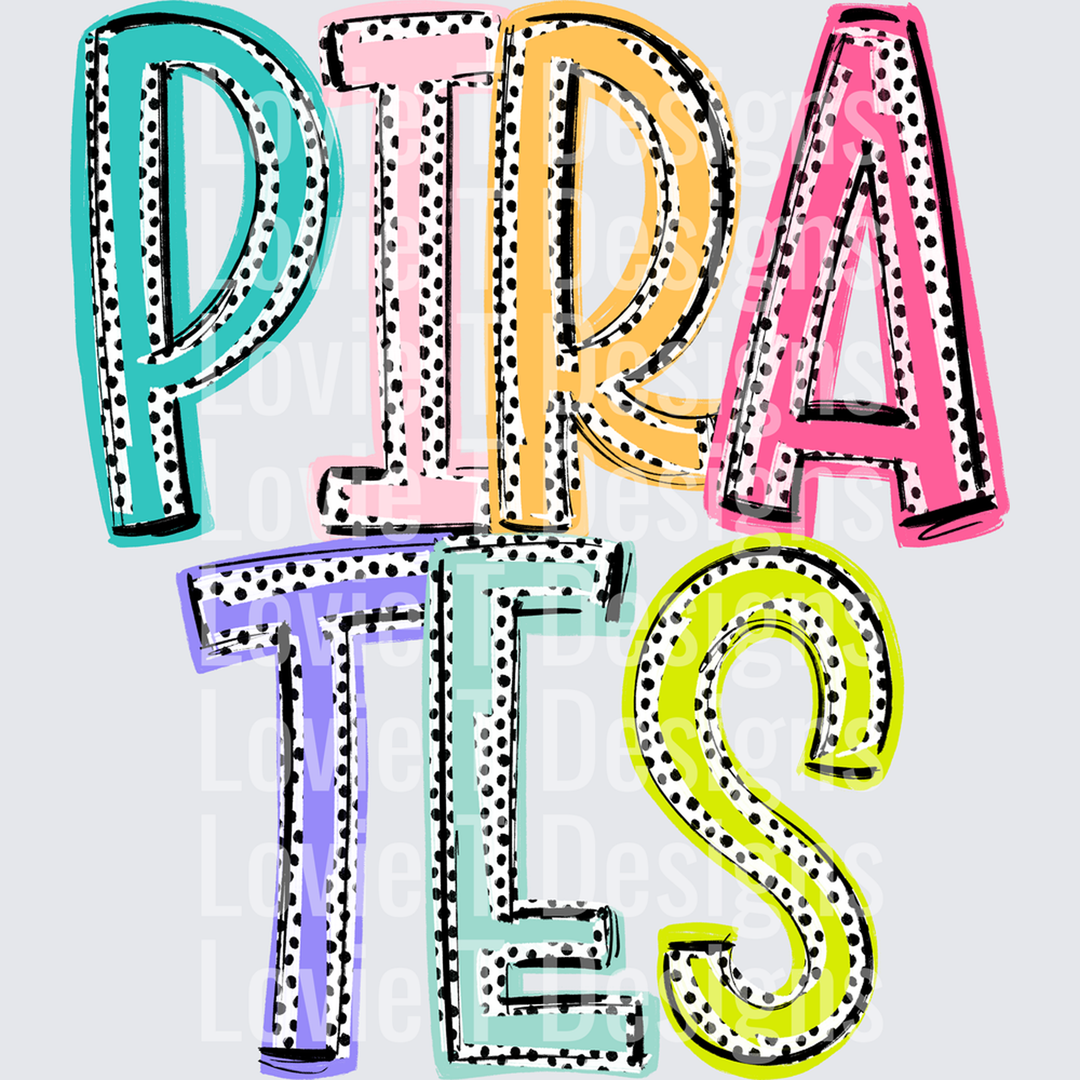 Pirates Dixie Dot Mascots – DTF Transfer