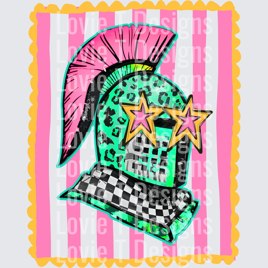 Preppy Mascot Stripes Knights – DTF Transfer