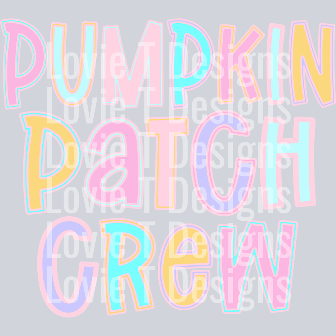 Pumpkin Patch Crew Pastels – DTF Transfer
