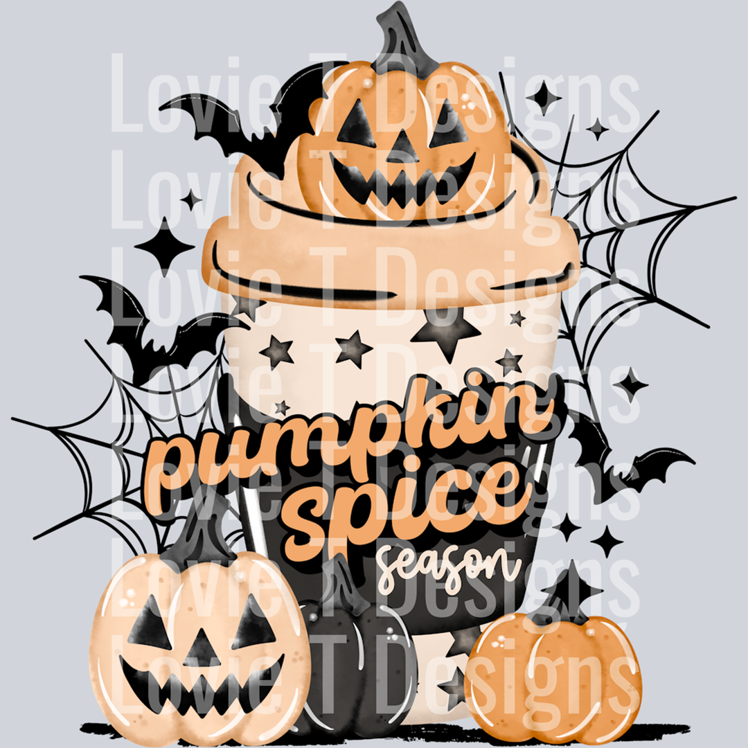 Pumpkin Spice Season Bats and Jack O Lanterns – DTF Transfer