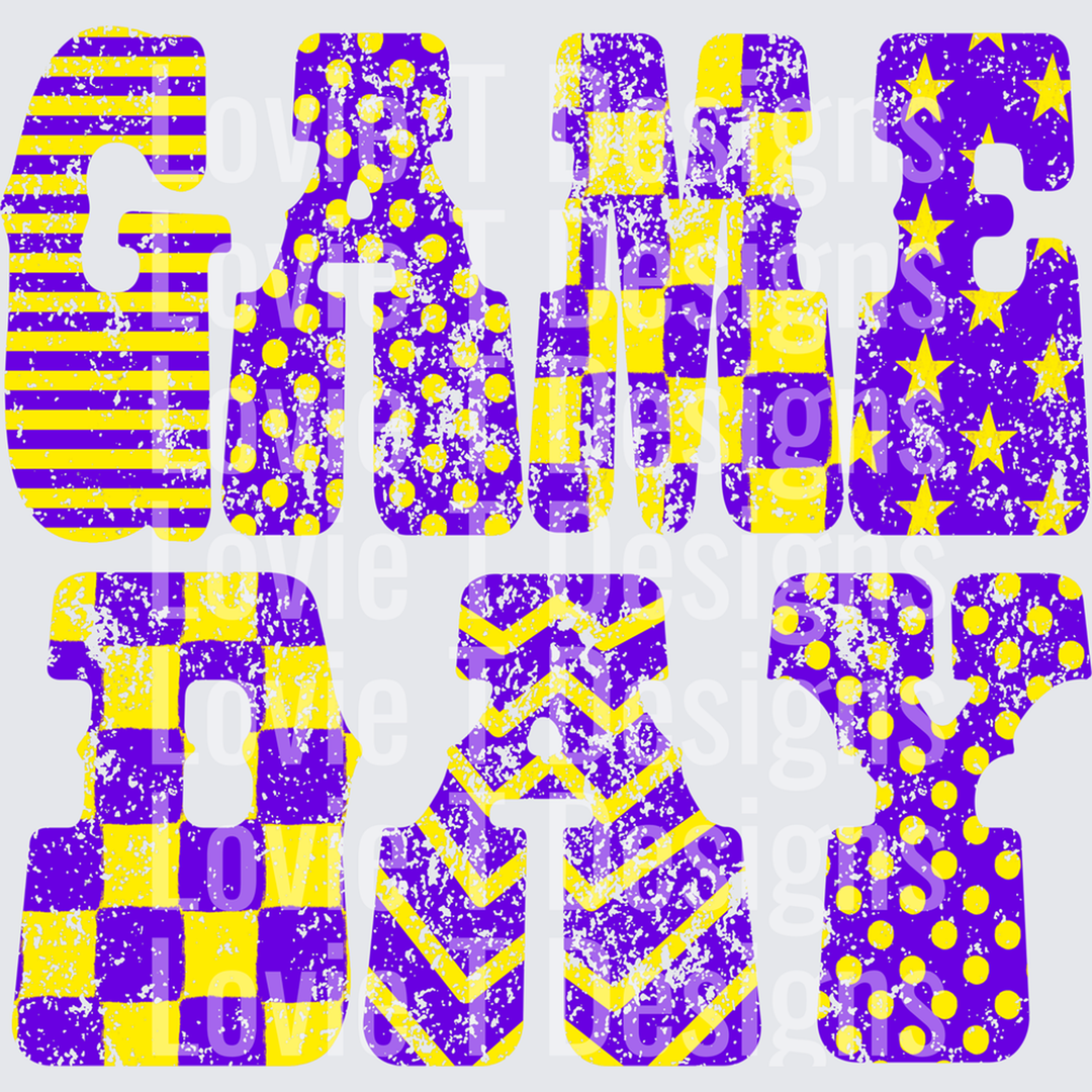 Purple Gold Game Day – DTF Transfer