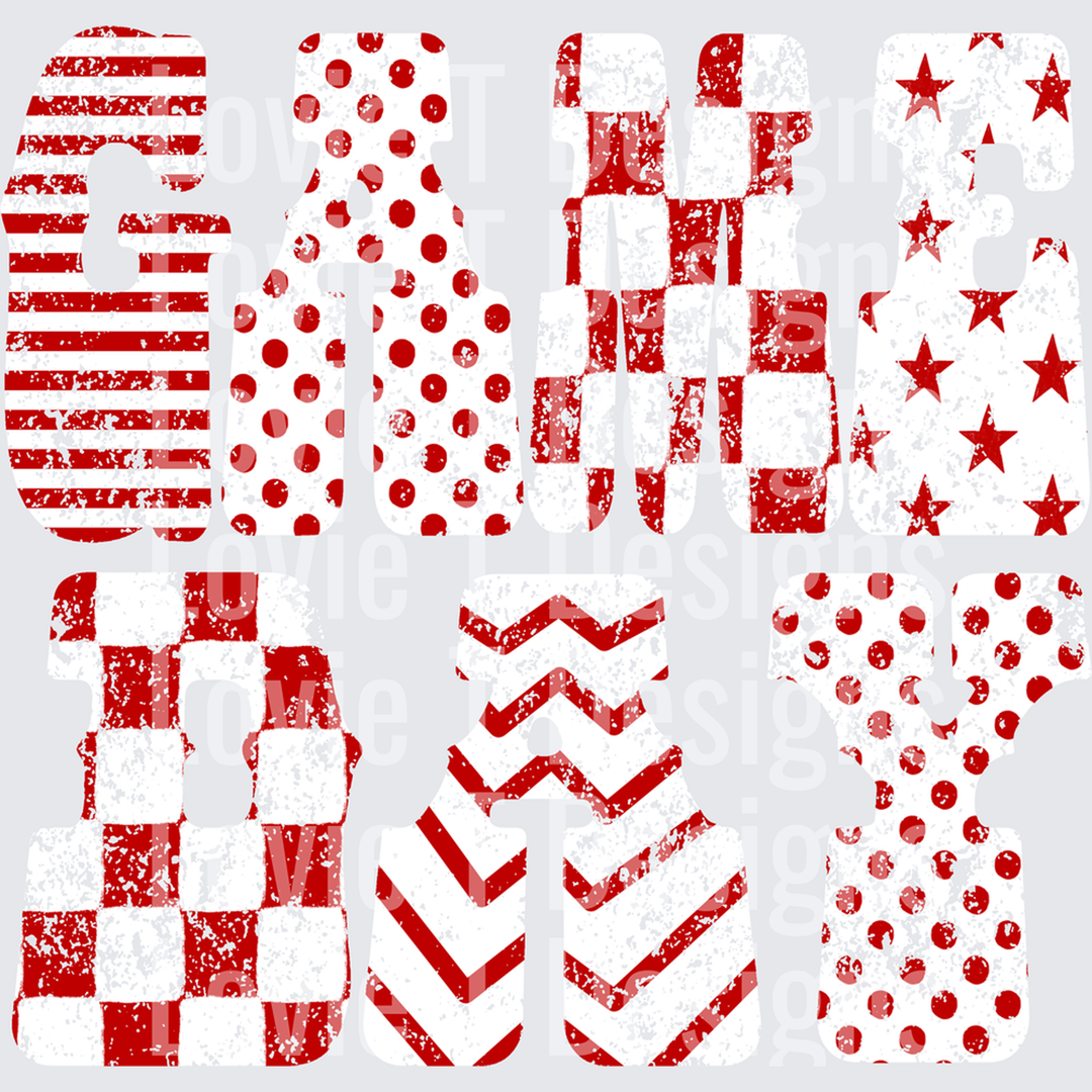 Red White Game Day – DTF Transfer