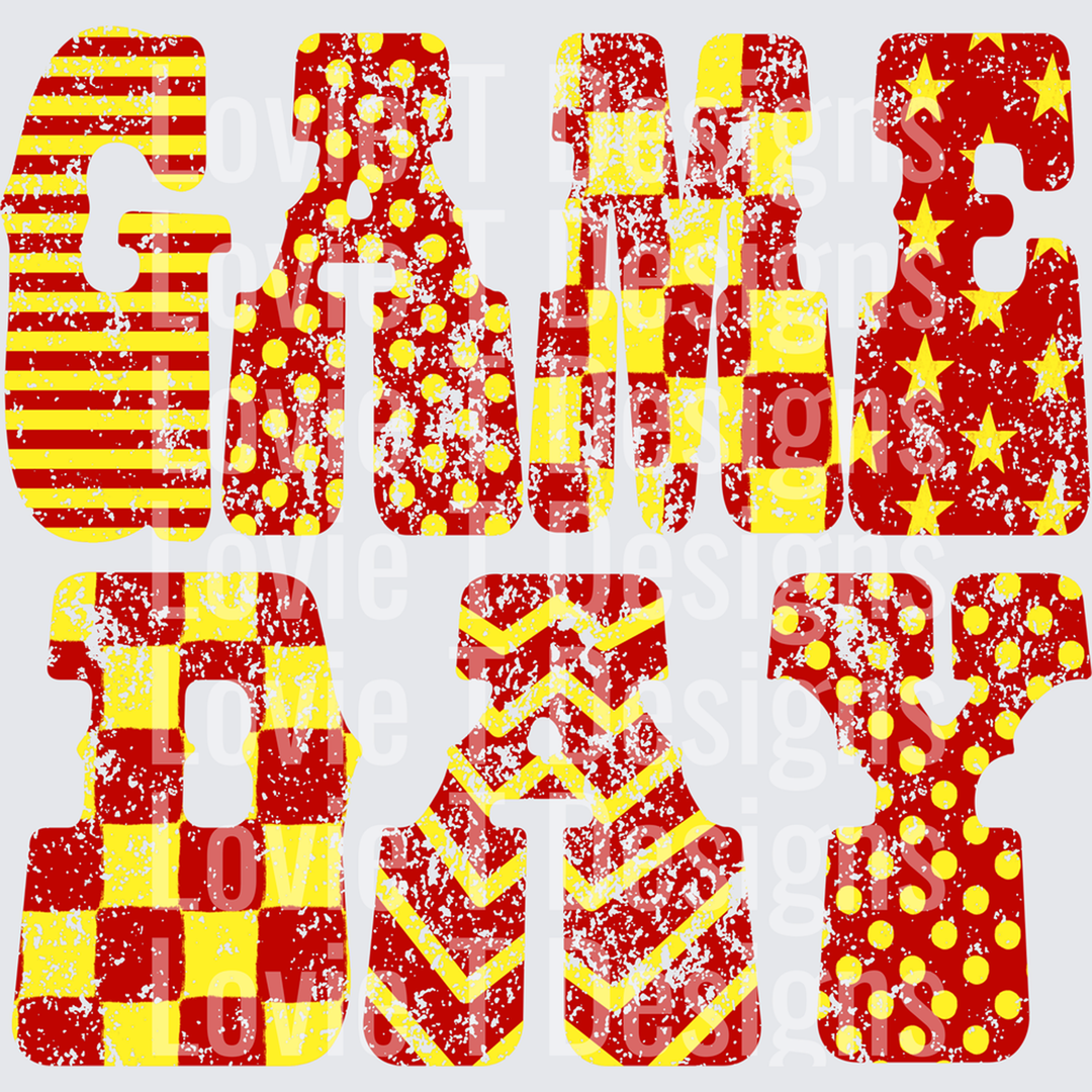 Red Yellow Game Day – DTF Transfer