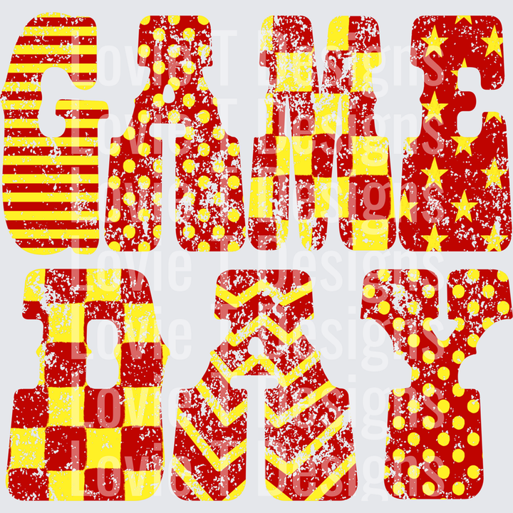 Red Yellow Game Day – DTF Transfer