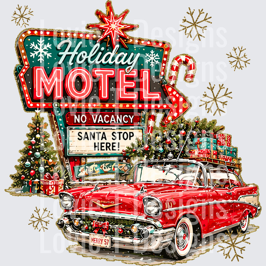 Santa Stop Here Merry 57 – DTF Transfer