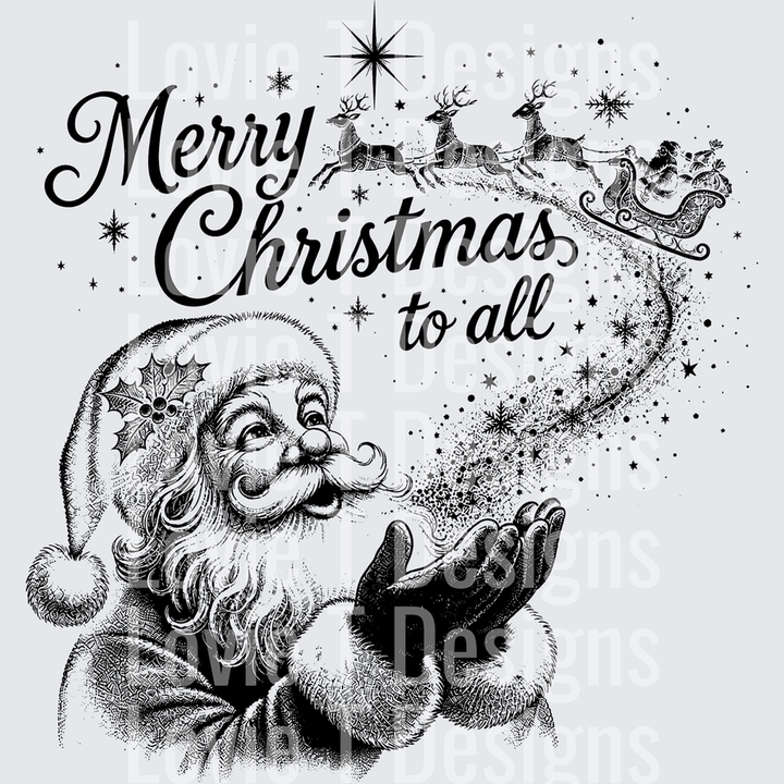 Santa Wishes Black – DTF Transfer