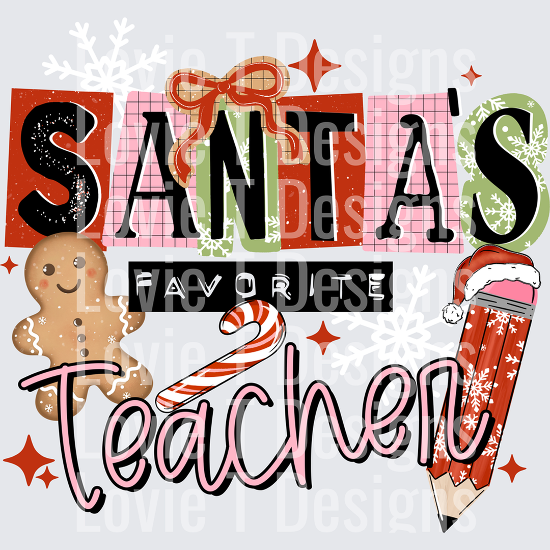Santa’s Favorite Teacher – DTF Transfer