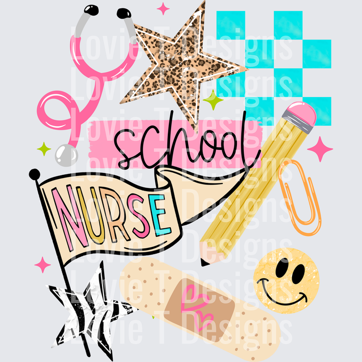 School Nurse Collage – DTF Transfer