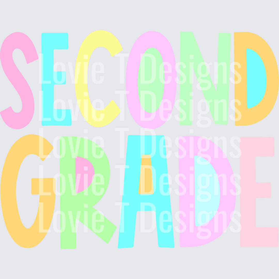 Second Grade Pastel – DTF Transfer
