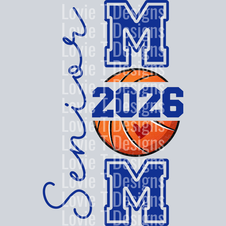Senior Mom Baskebtall Back Royal – DTF Transfer
