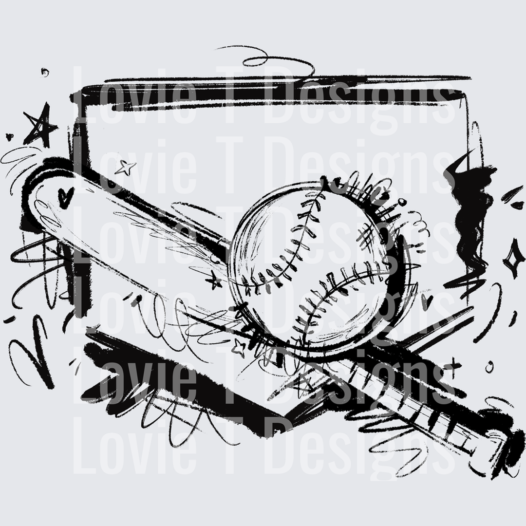 Sketchy Baseball Homeplate Bat Ball – DTF Transfer
