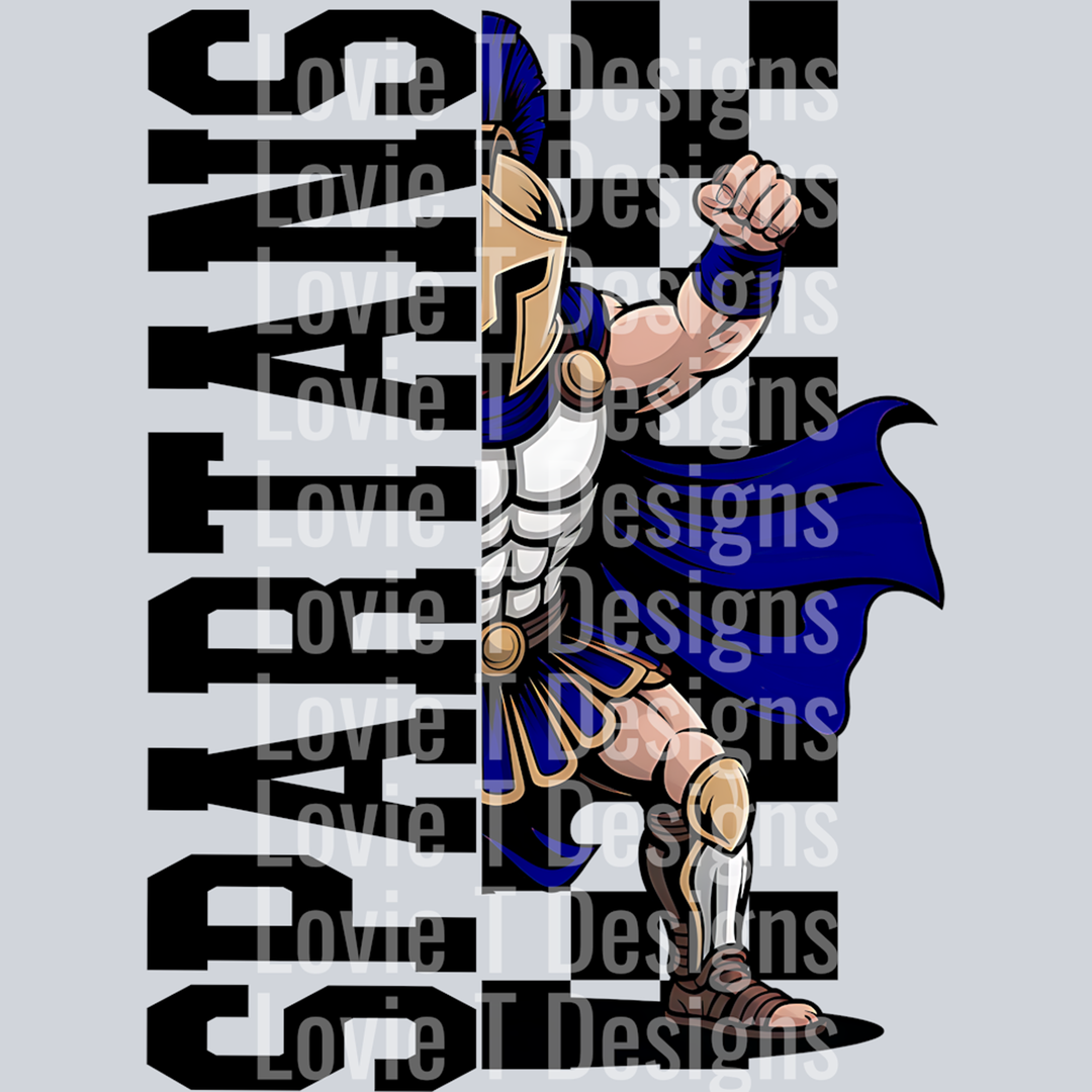 Spartans Half Blue – DTF Transfer