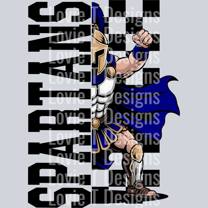 Spartans Half Blue – DTF Transfer