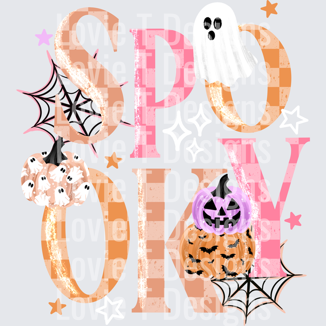 Spooky Patterned Pumpkins – DTF Transfer