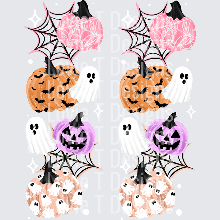 Spooky Patterned Pumpkins Sleeve – DTF Transfer