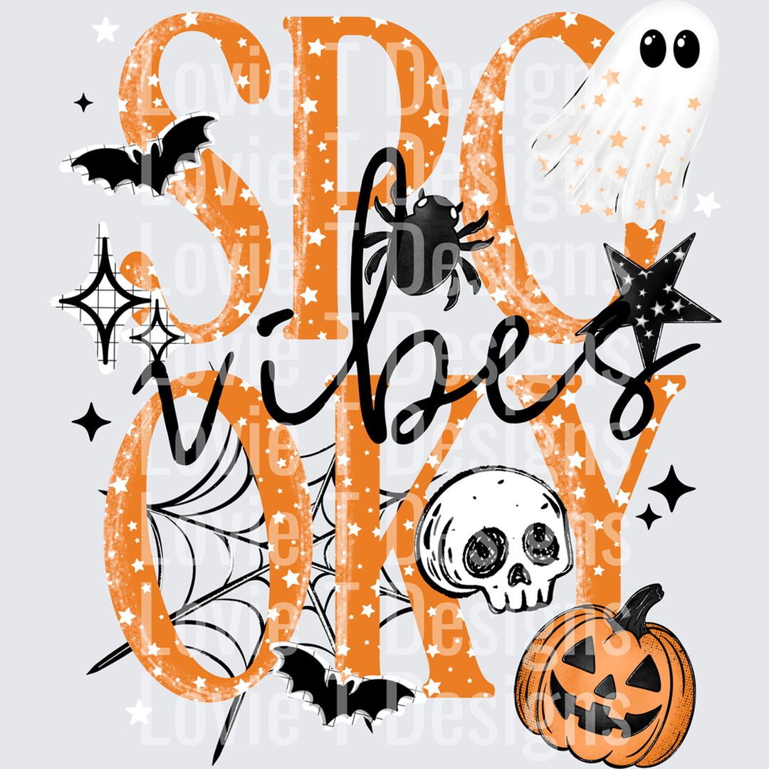 Spooky Vibes with Halloween Accents – DTF Transfer
