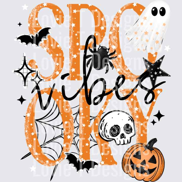Spooky Vibes with Halloween Accents – DTF Transfer